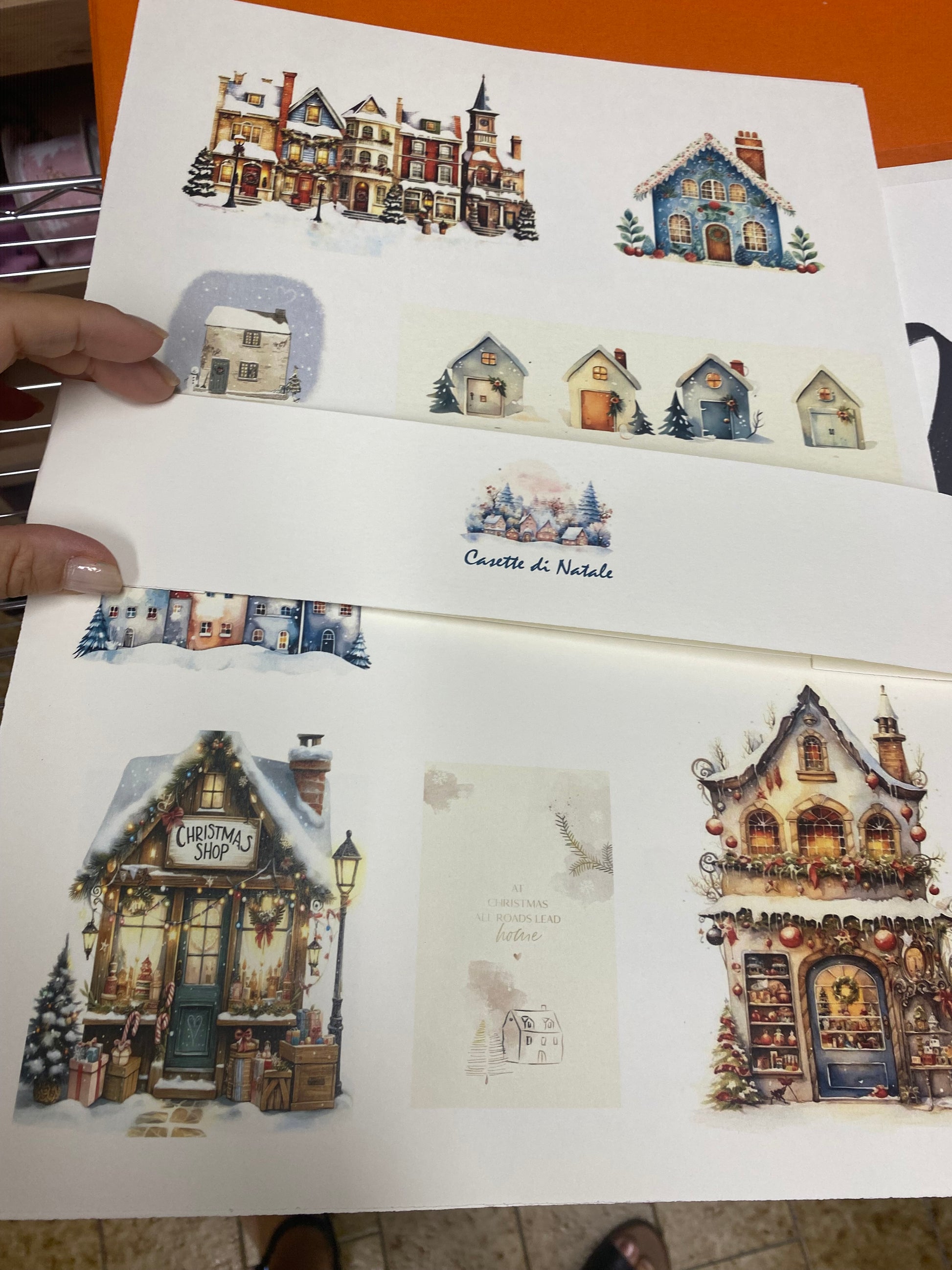 Set carte “Casette di Natale”