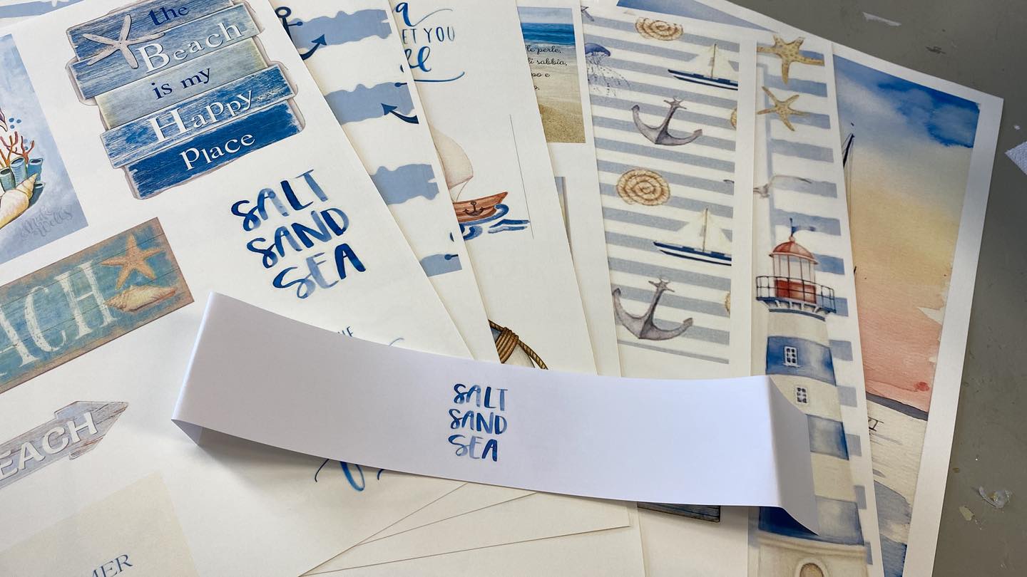 Set carte scrapbooking "Salt, Sand, Sea"