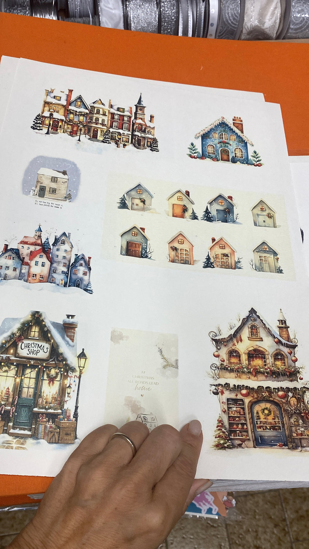 Set carte “Casette di Natale”