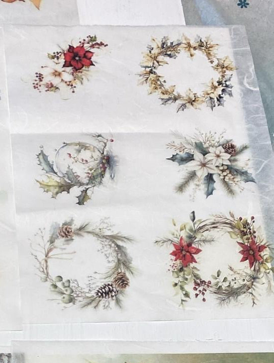 Carta di riso formato A4 piccole ghirlande