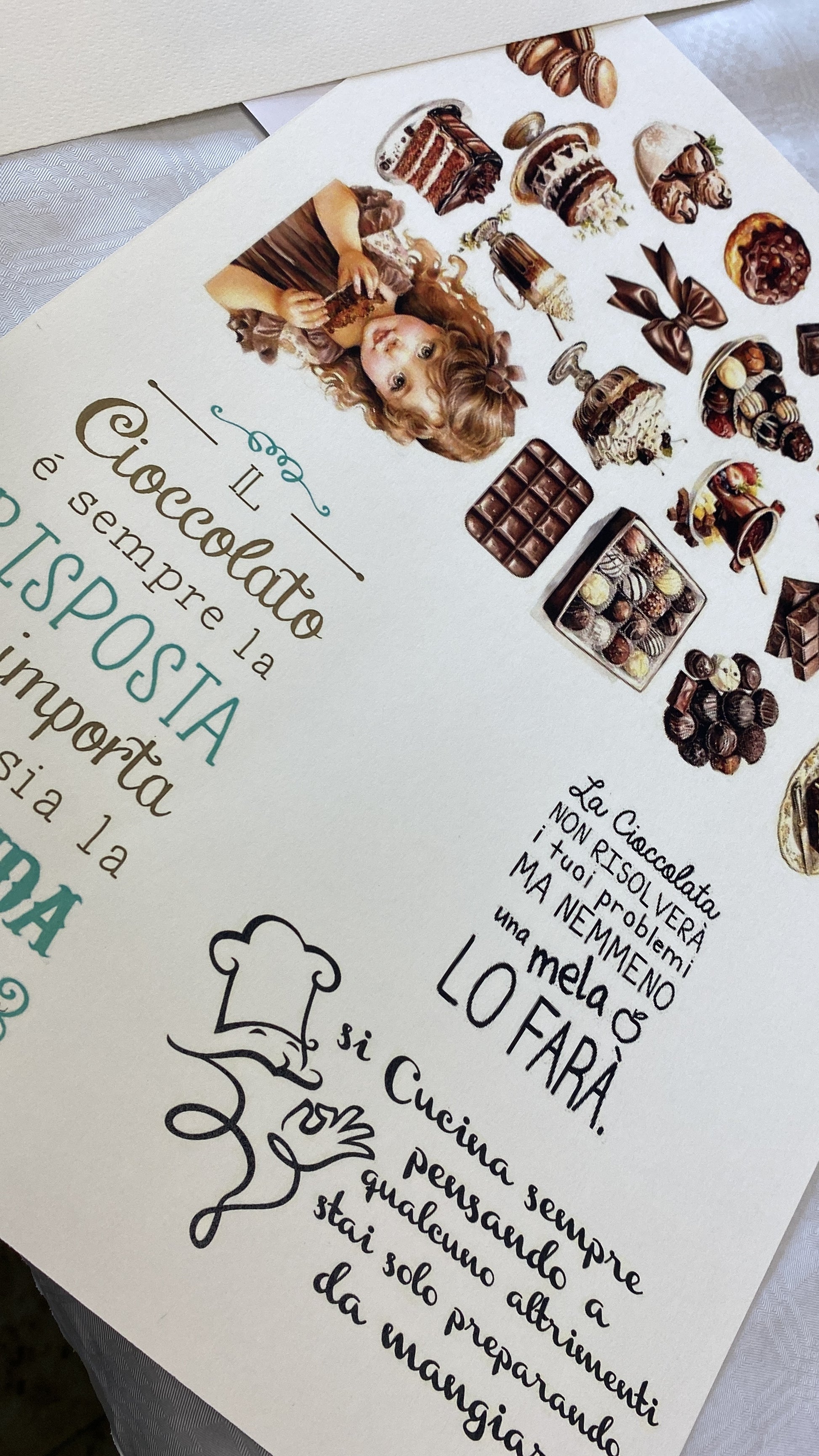 Set carte scrapbooking “lo chef ha sempre ragione”