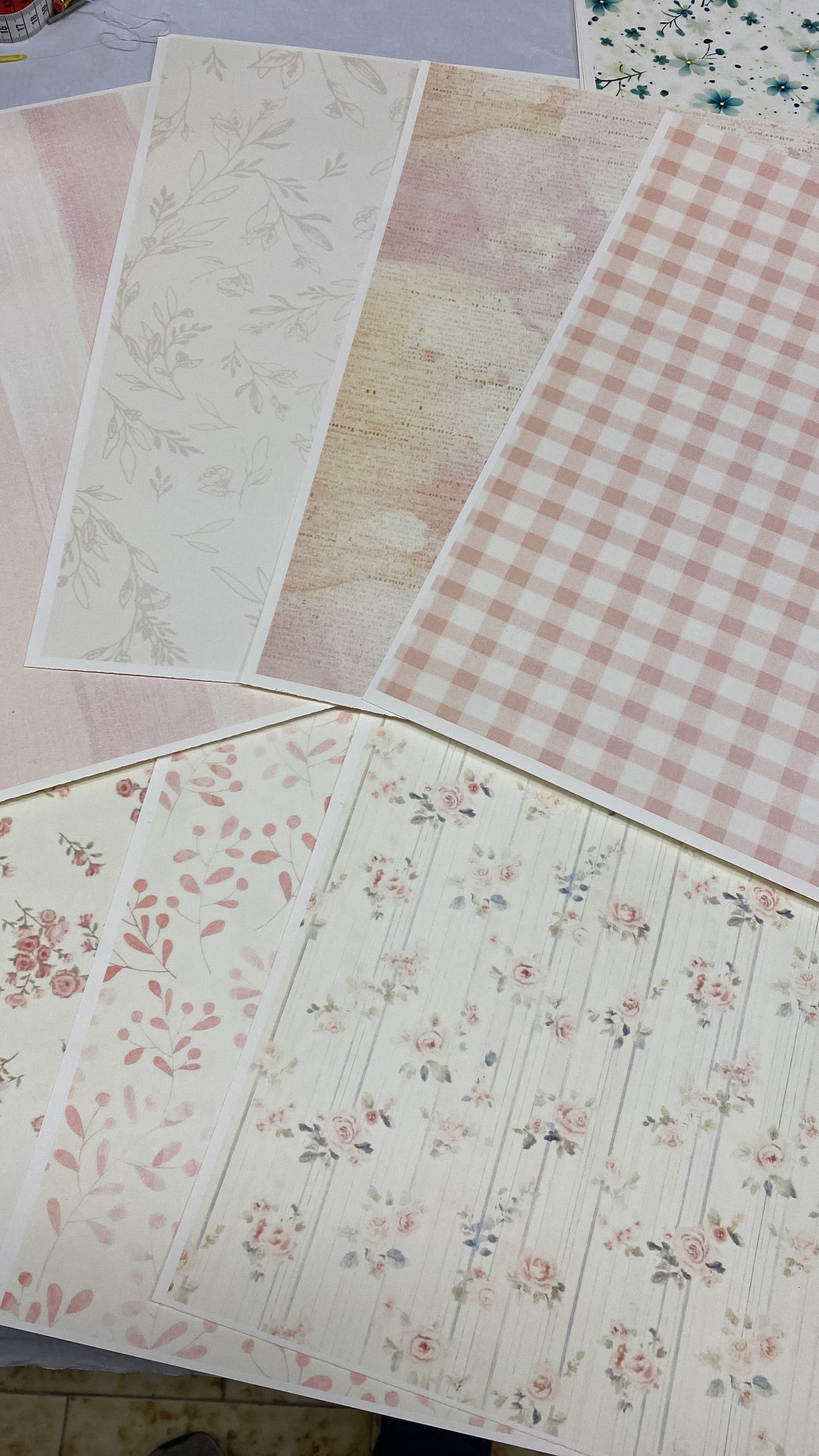 Set carte scrapbooking "Rosa"