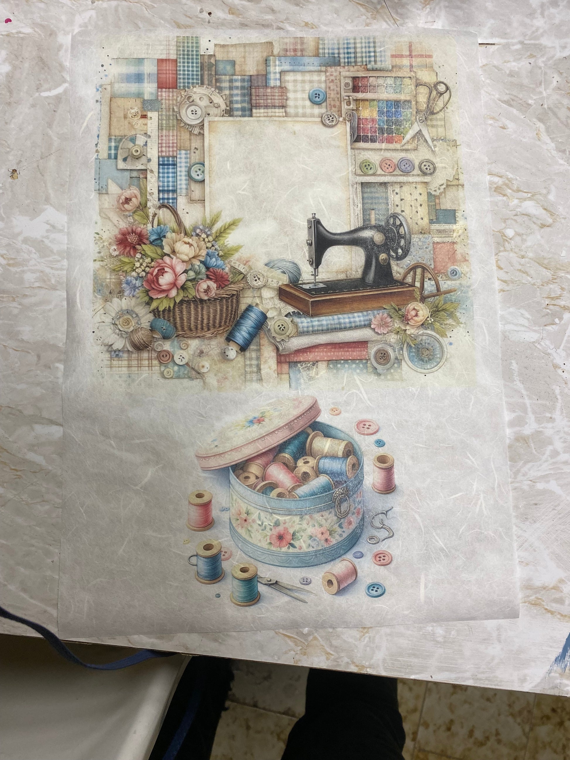 Carta di riso formato A3 cucito creativo