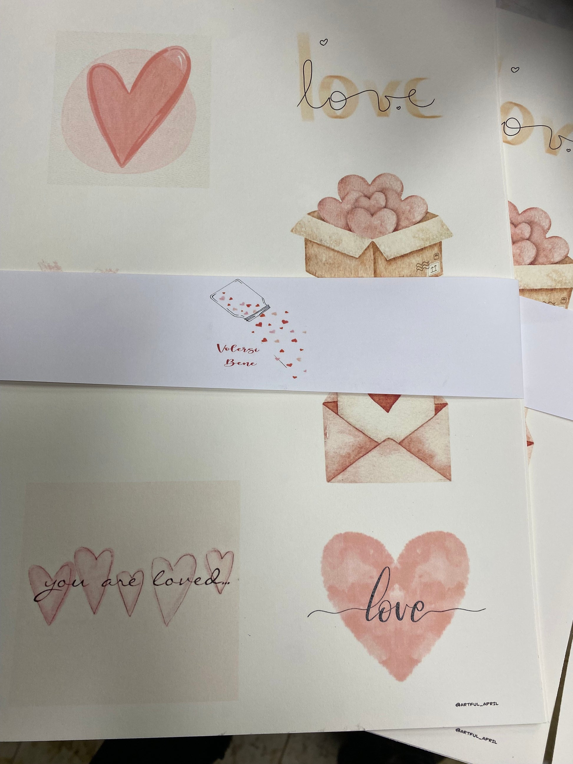 Set carte scrapbooking "Love"