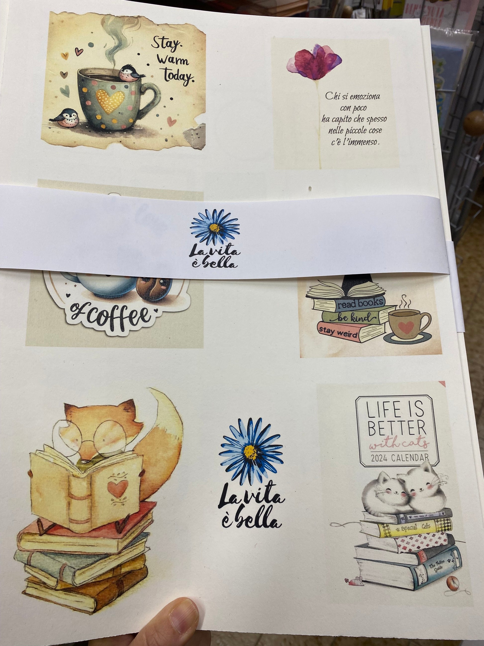 Set carte scrapbooking "la vita è bella"