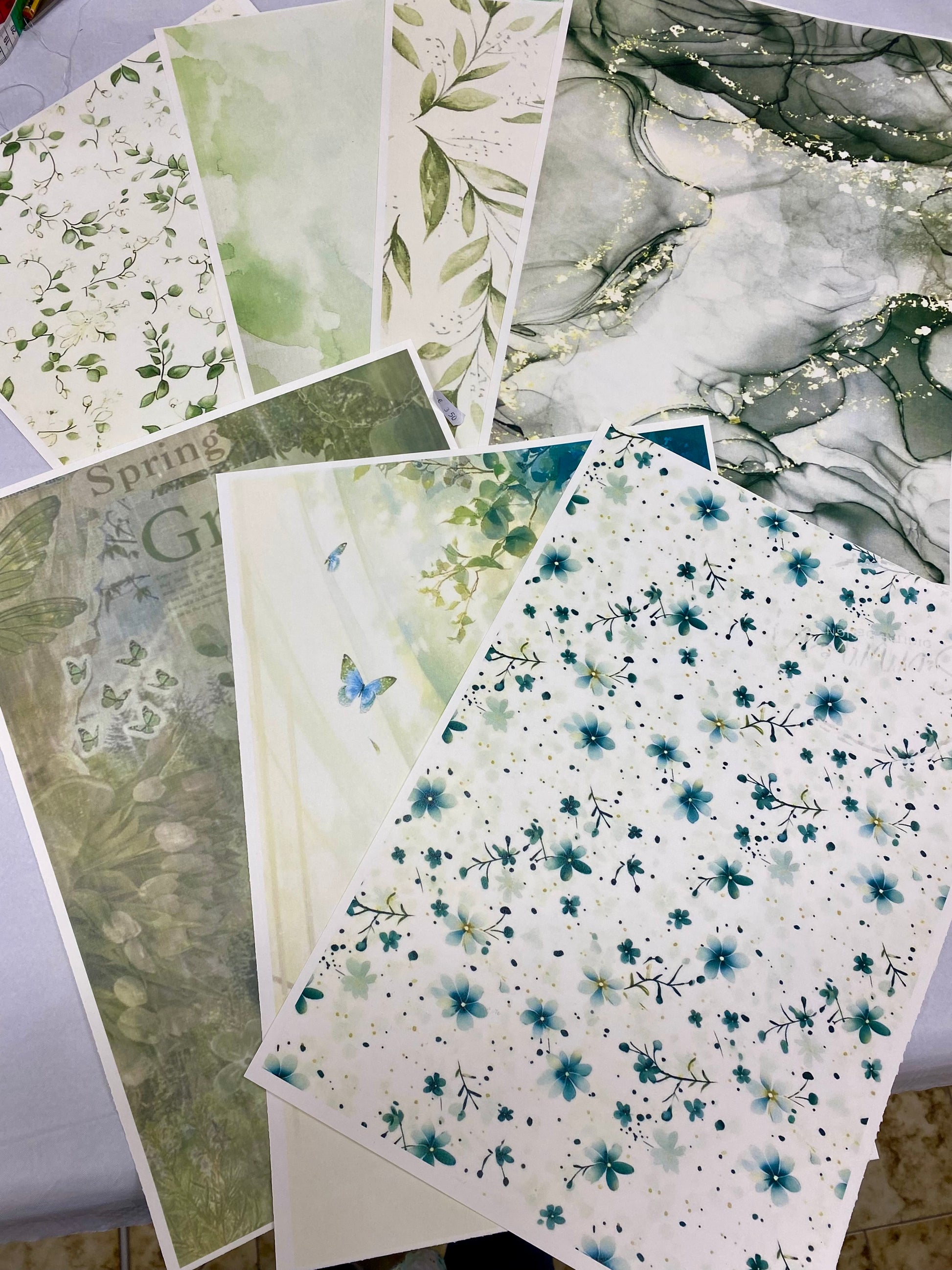 Set carte scrapbooking "Verde"