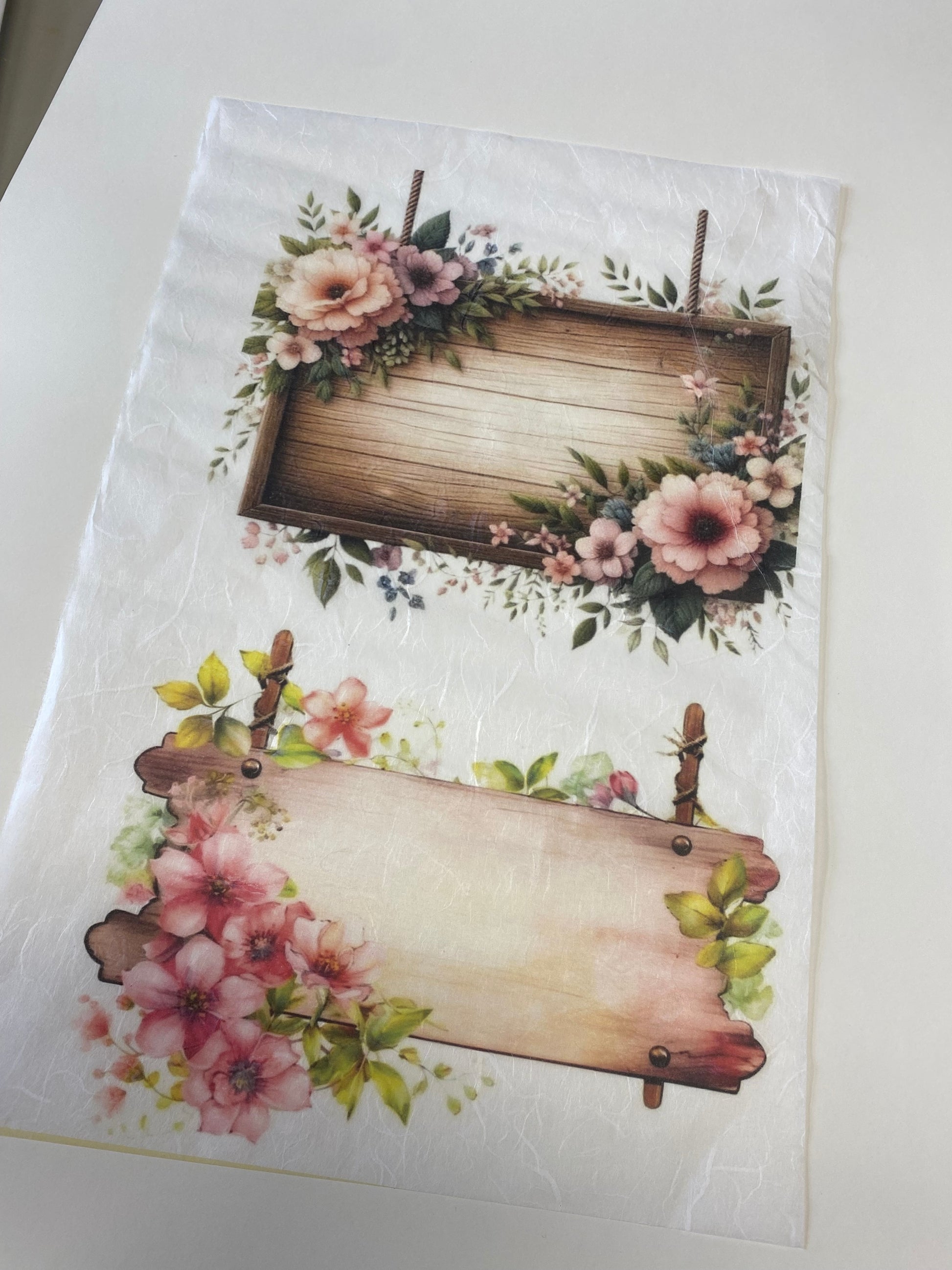 Carta di riso formato A4 insegne floreali
