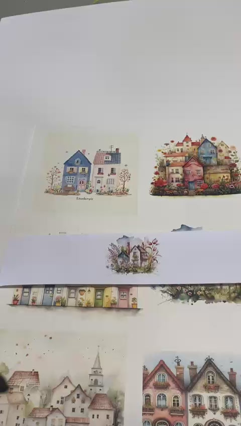 Set carte scrapbooking "Casette e farfalle"